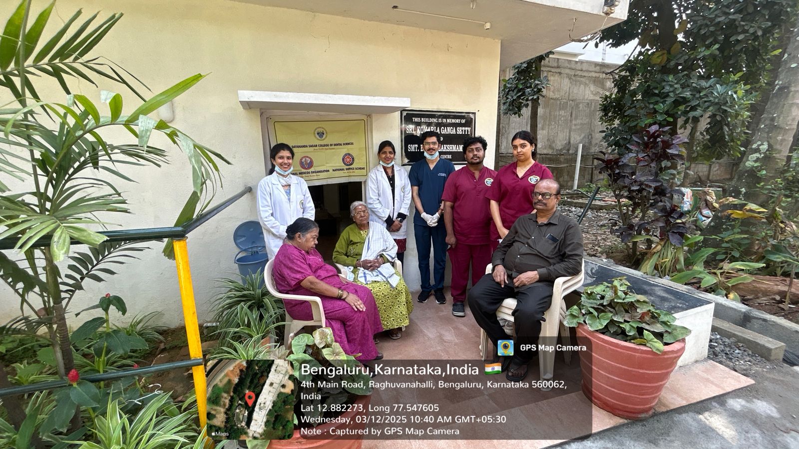 Dental screening at old age home
